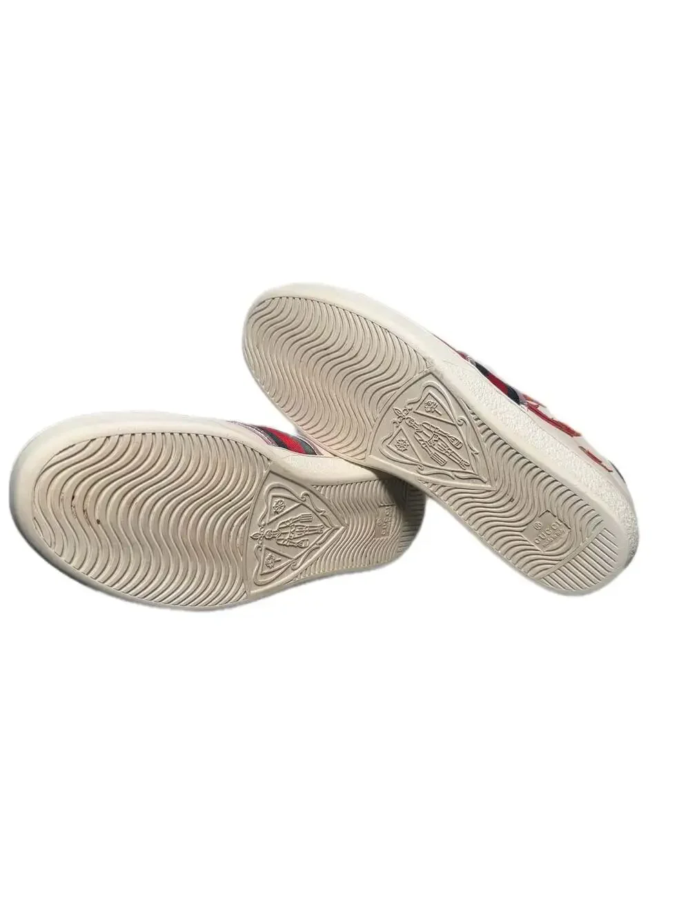 Gucci Ace Flame Embroidered Leather Low-Top Sneakers